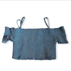 Endless Love Smocked Off Shoulder Crop Top